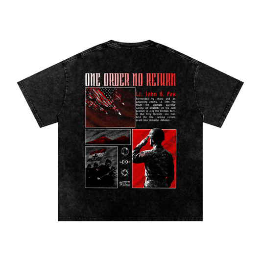 Snow Washed Oversized Cotton T-Shirt