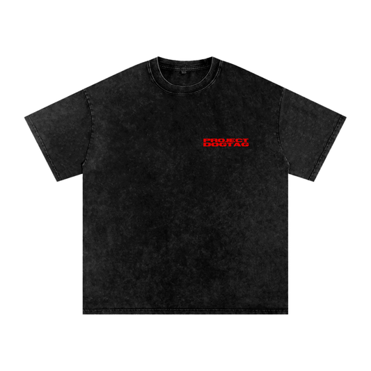 Snow Washed Oversized Cotton T-Shirt